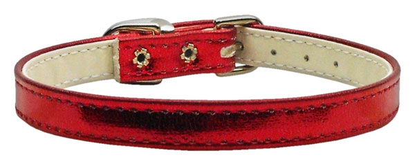 Metallic 3/8" Plain Collars Red MTL 8''